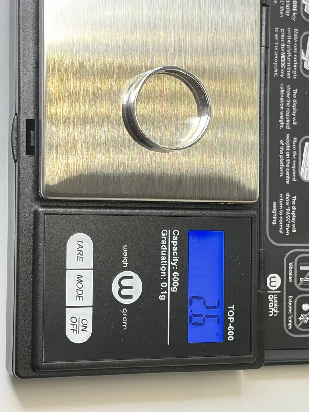 Solid 925 Sterling Silver Concave Wide Band Ring Size 11.25 Thailand 2.6 Grams